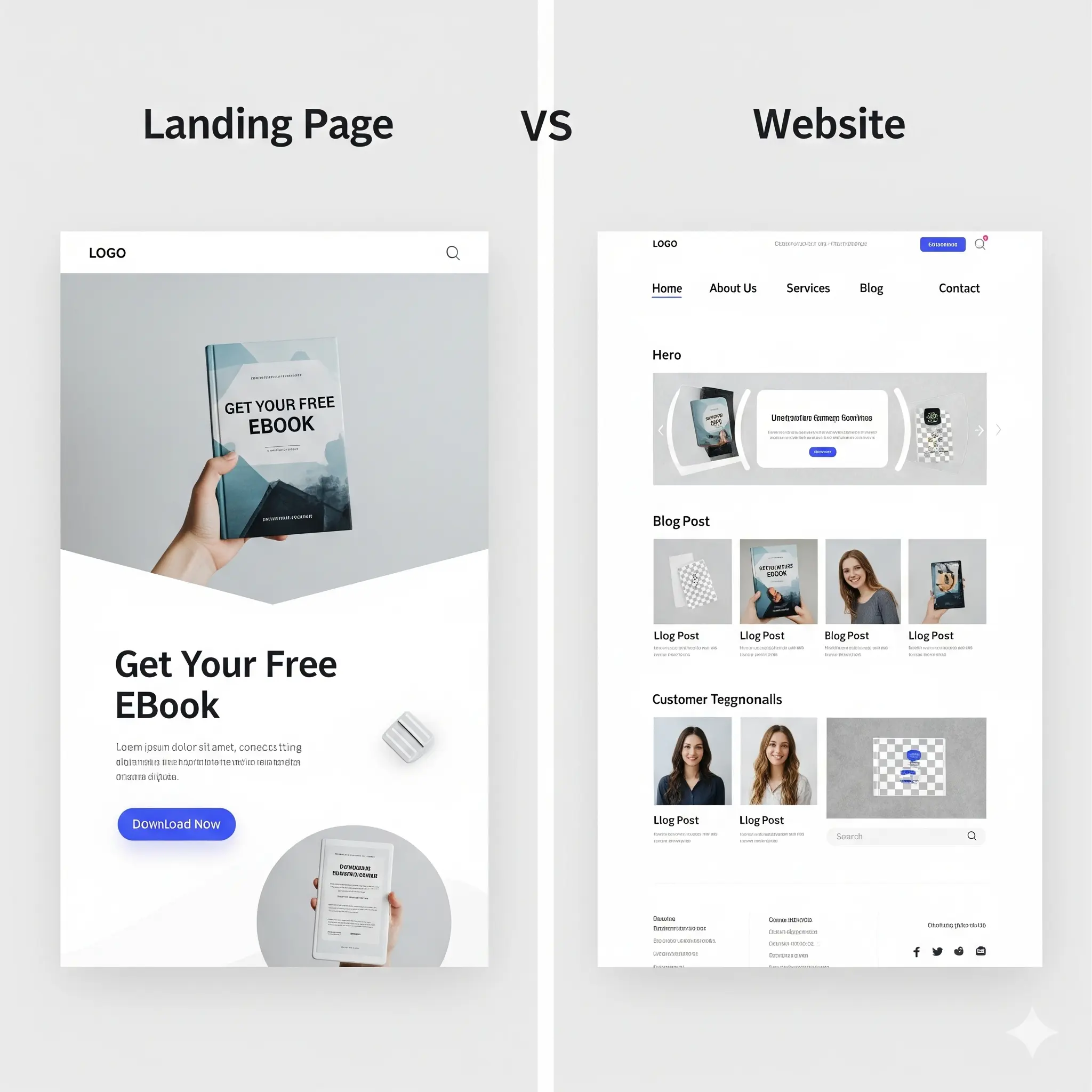 Landing Page vs. Página Web: Qué Necesita tu Negocio en 2025